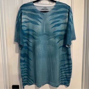 Disney Parks Animal Kingdom‎ Avatar Pandora Blue Graphic Men's Shirt. Size XL.